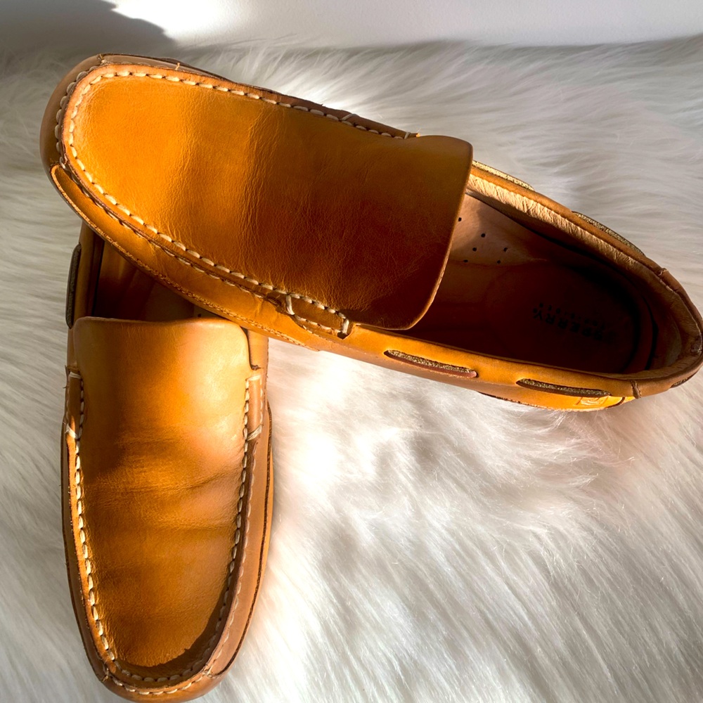 Sperry Men's Top Sider Tan Leather Boat Shoe Loafer Size 12M